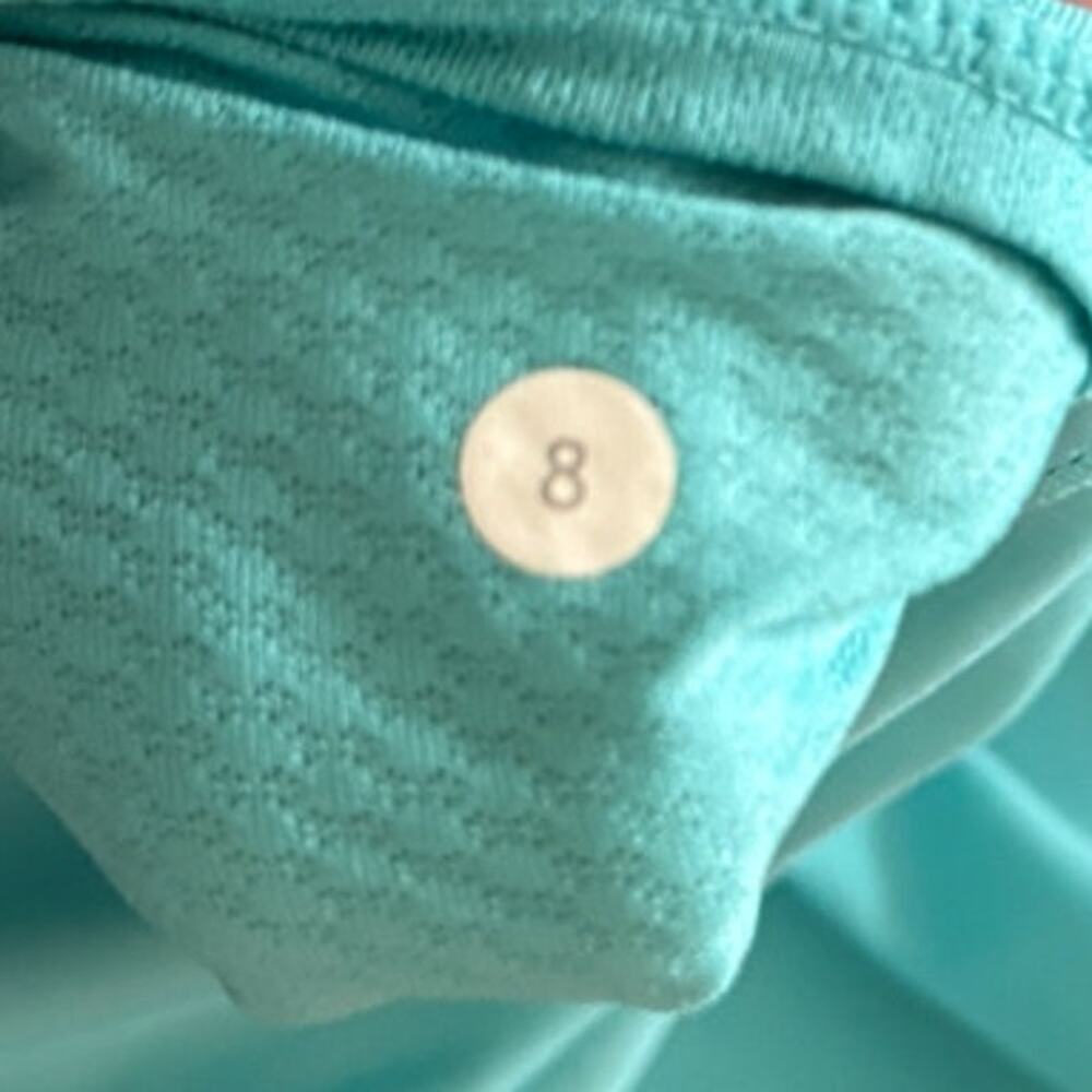 LULULEMON Run Sun Blocker Ruched Pullover Long Sleeve Top Tee Turquoise Navy 8 - Picture 5 of 6